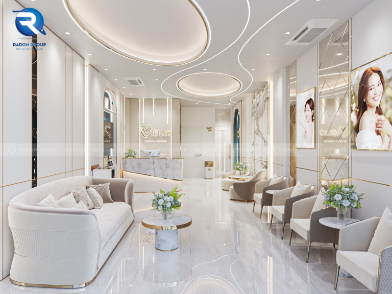 Mẫu thiết kế phòng khám nha khoa với hệ thống chiếu sáng hiện đại