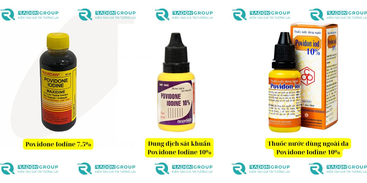 Các loại cồn povidone trên thị trường